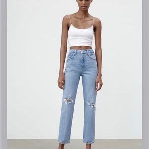 Zara Jeans High Rise Ankle Length